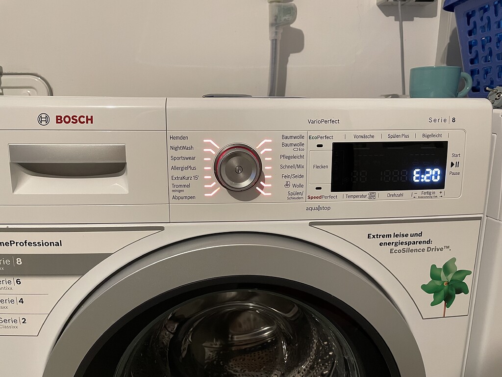 E 20 Fehler Bei Waschmaschine E20-00 Fehler bei Bosch Logixx Waschmaschine - Haushaltsgeräte